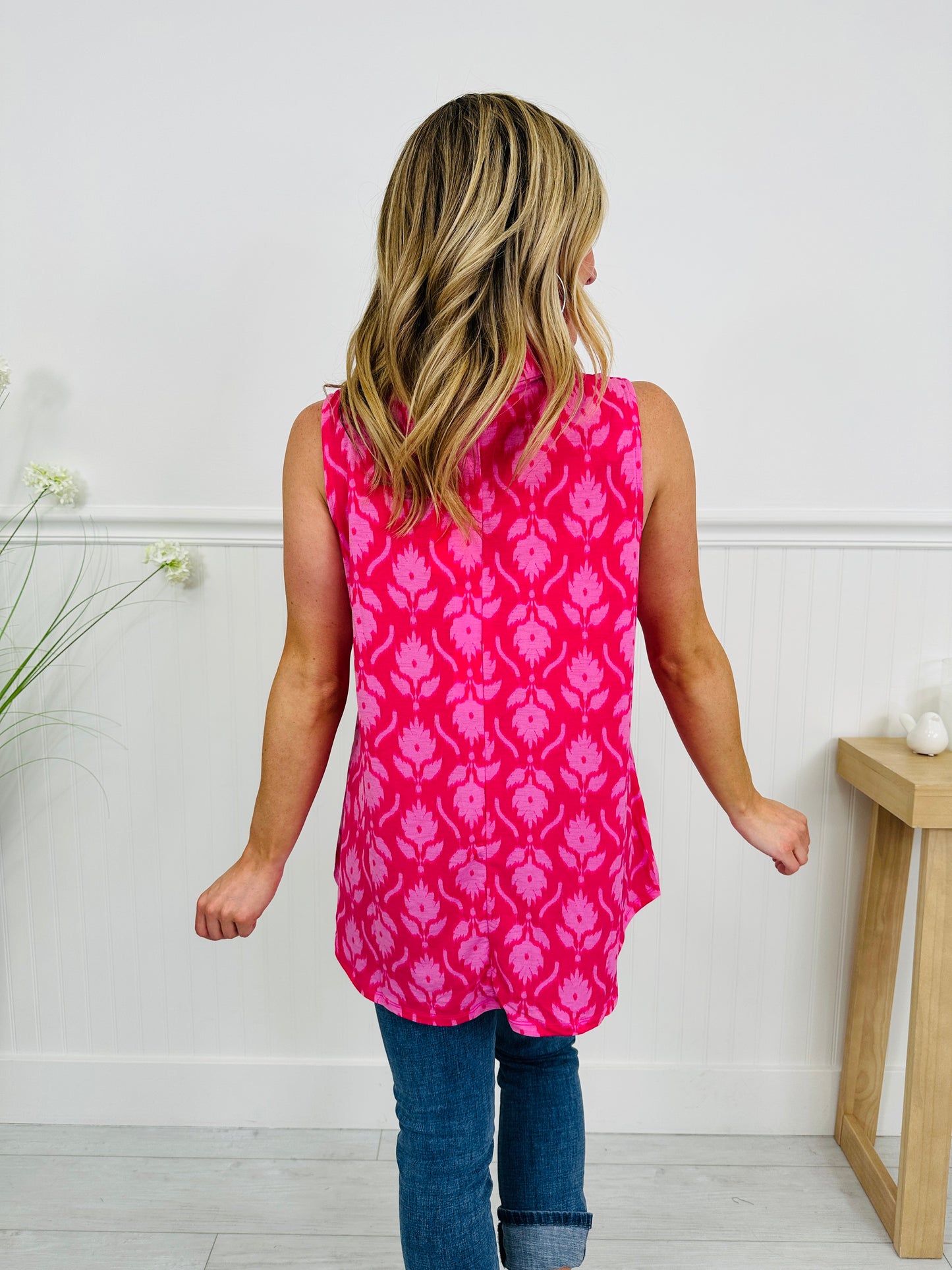 Styled For Summer Tank Top In Boca Raton Print