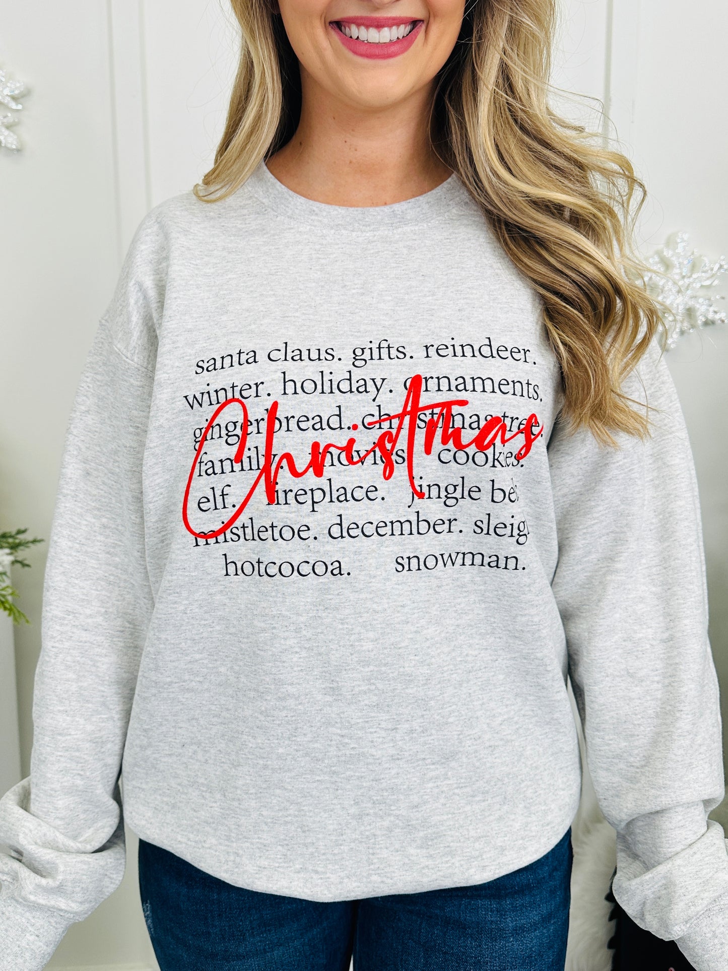 All About Christmas Graphic Crewneck Sweatshirt
