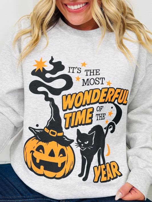 Most Wonderful Time Graphic Crewneck Sweatshirt