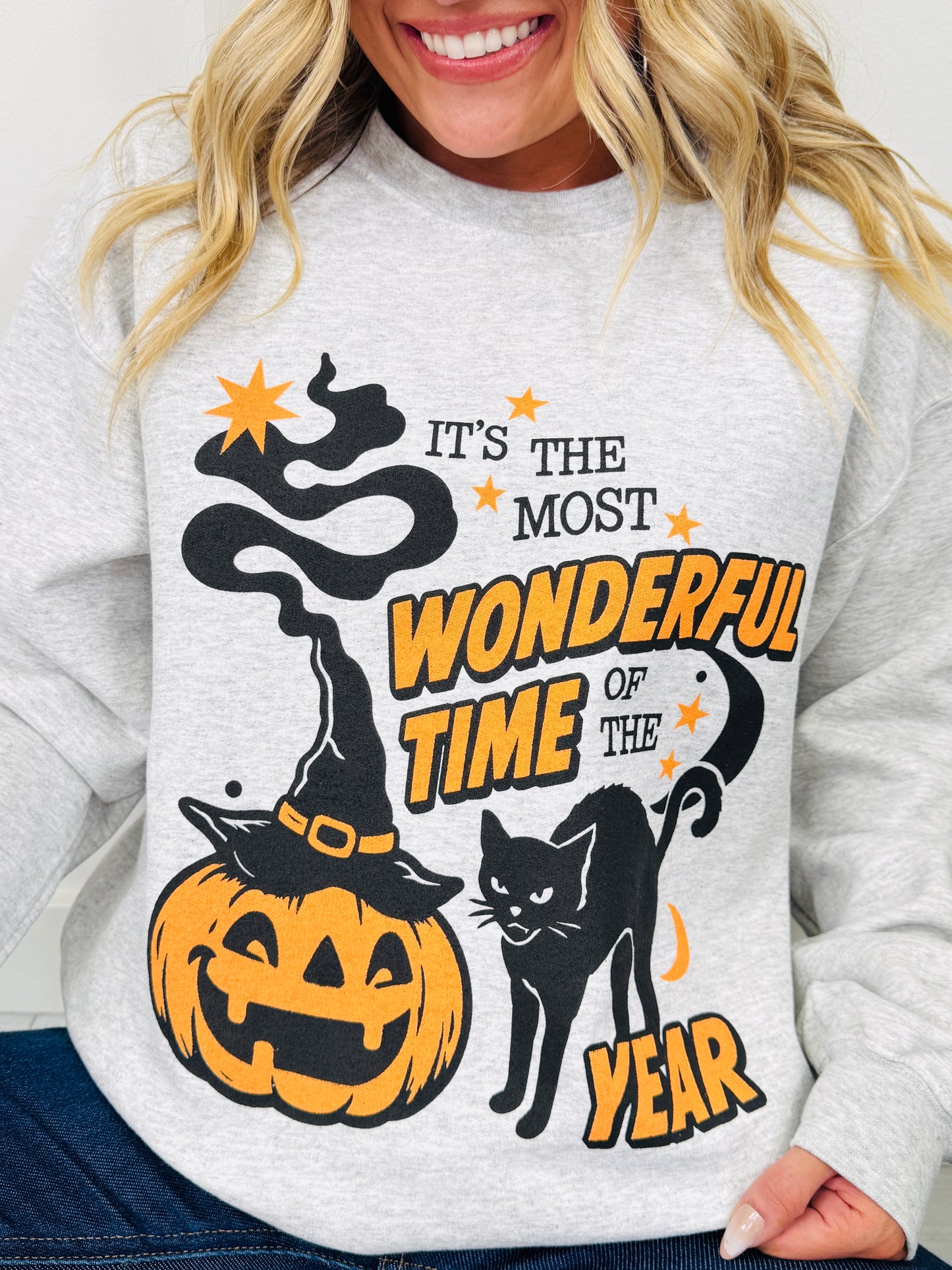 Most Wonderful Time Graphic Crewneck Sweatshirt