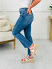 Step It Up Mica Straight Leg Step Hem Jeans