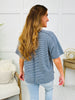Effortless Stripe Top In Denim