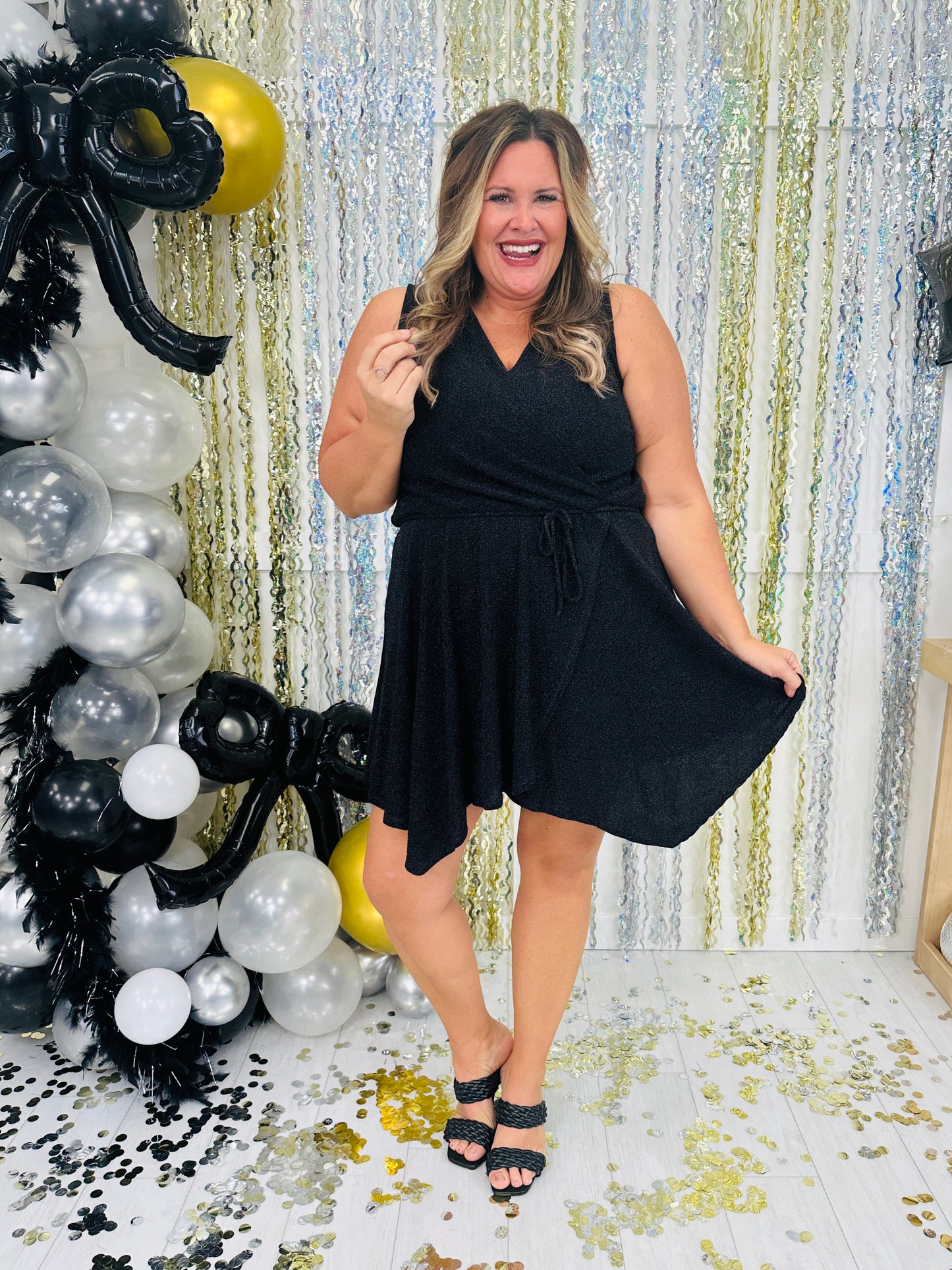 Time Of The Season Romper In Black