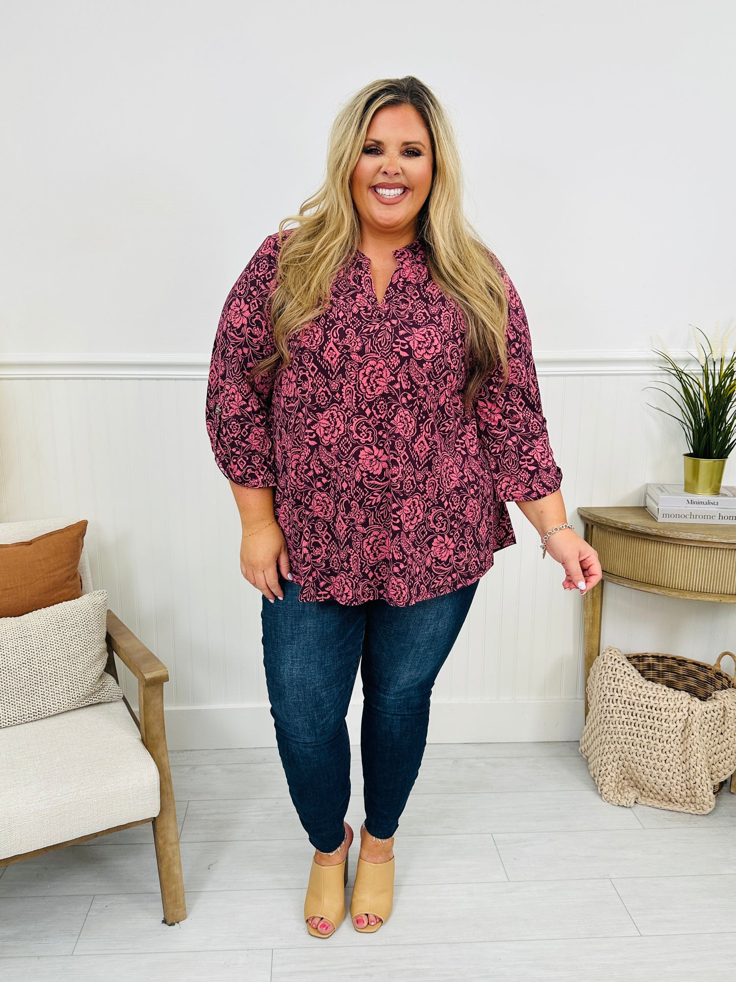 Fall Into You Top in Maroon