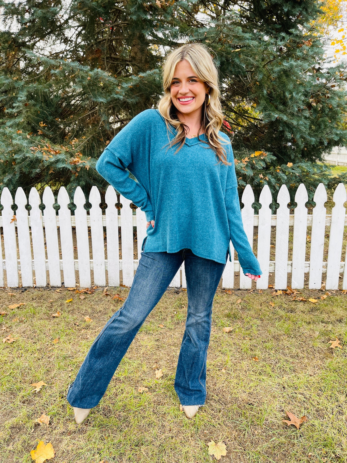 DOORBUSTER! REG/CURVY All Day Ease Top- Multiple Colors!