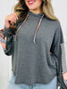 Patchwork Path Hoodie in Charcoal