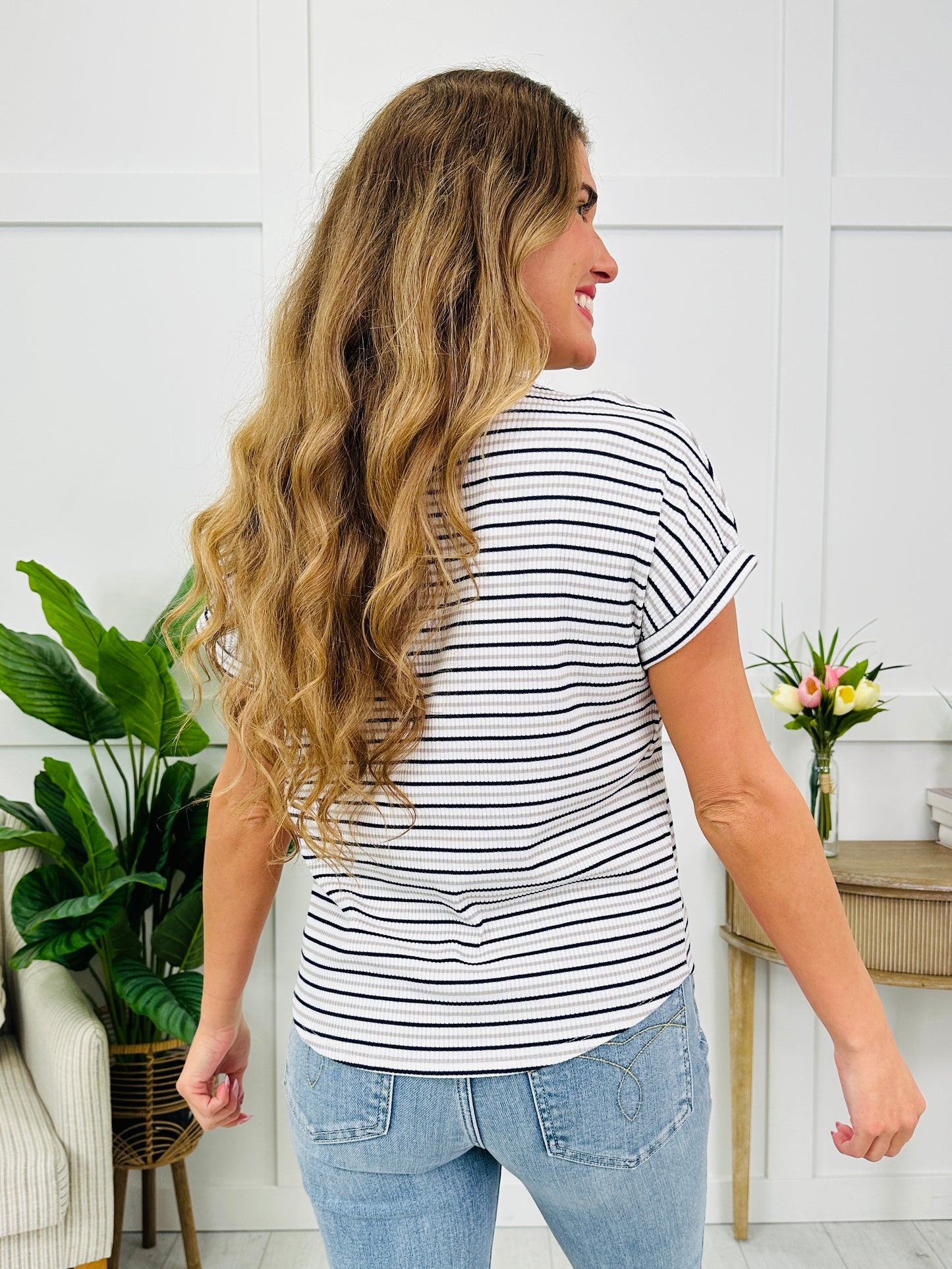 Forever Between The Lines Top In Bone