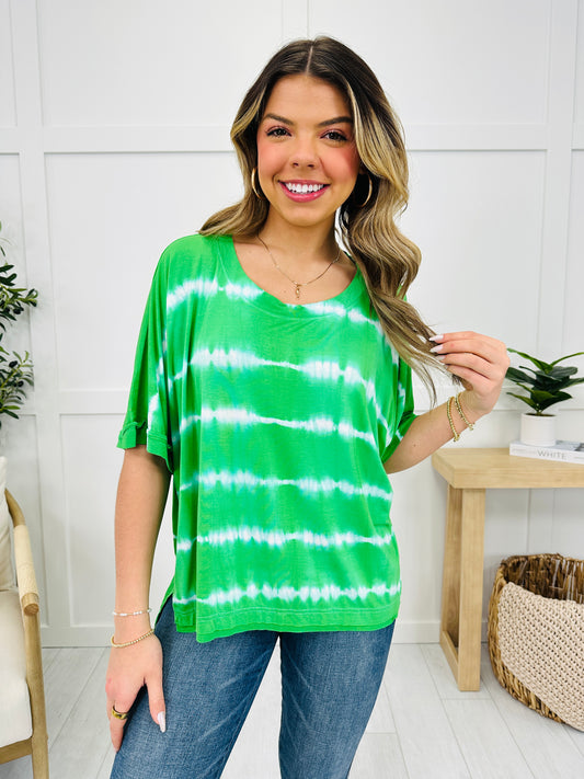 Ripple Effect Top In Kelly Green