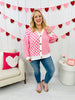 Hearts In Check Cardigan