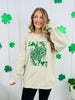 Lucky Clover Queen Graphic Crewneck Sweatshirt