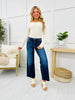 Lovervet Steppin' Out Wide Leg Ankle Jeans in Reg/Curvy