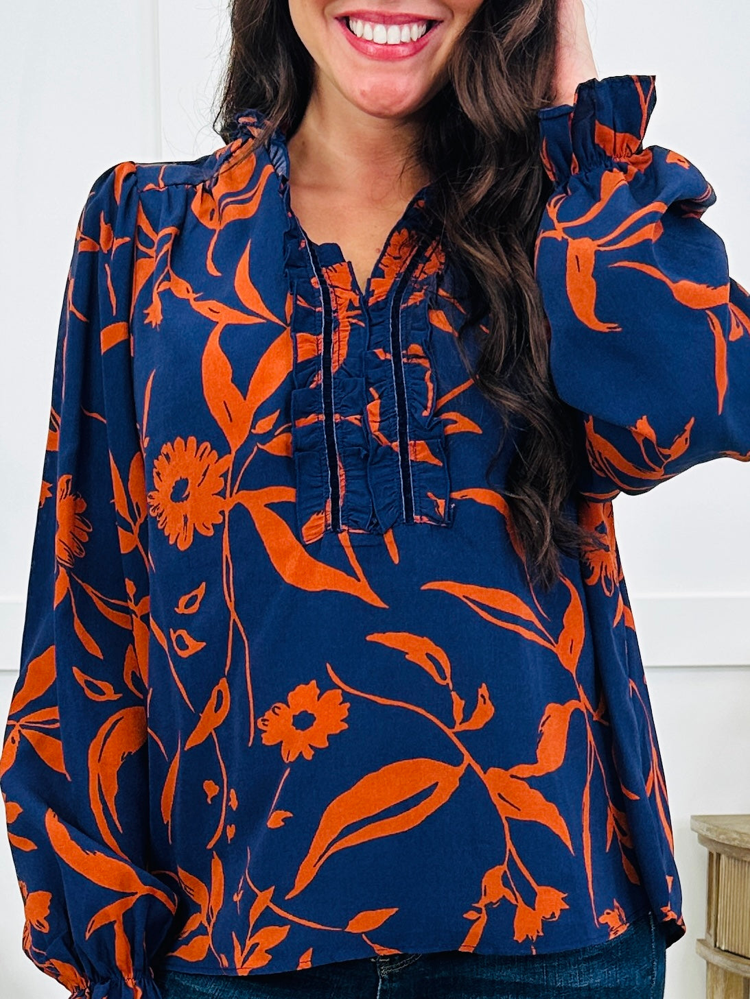 Midnight Poppy Top