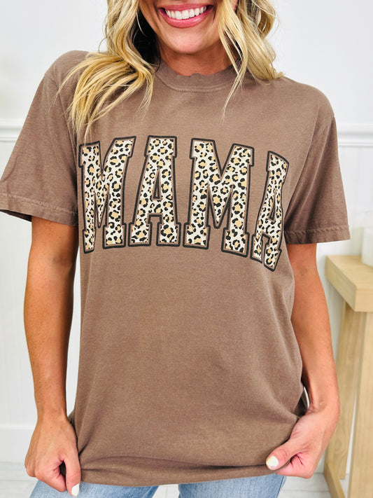 Leopard Print Mama Graphic Tee