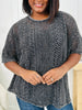 Sheer Melody Top in Ashed Black