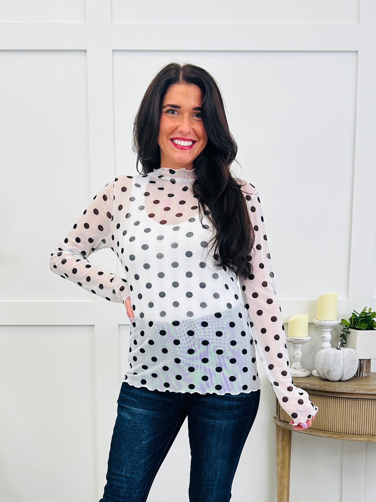 Pretty Polka Layer Top