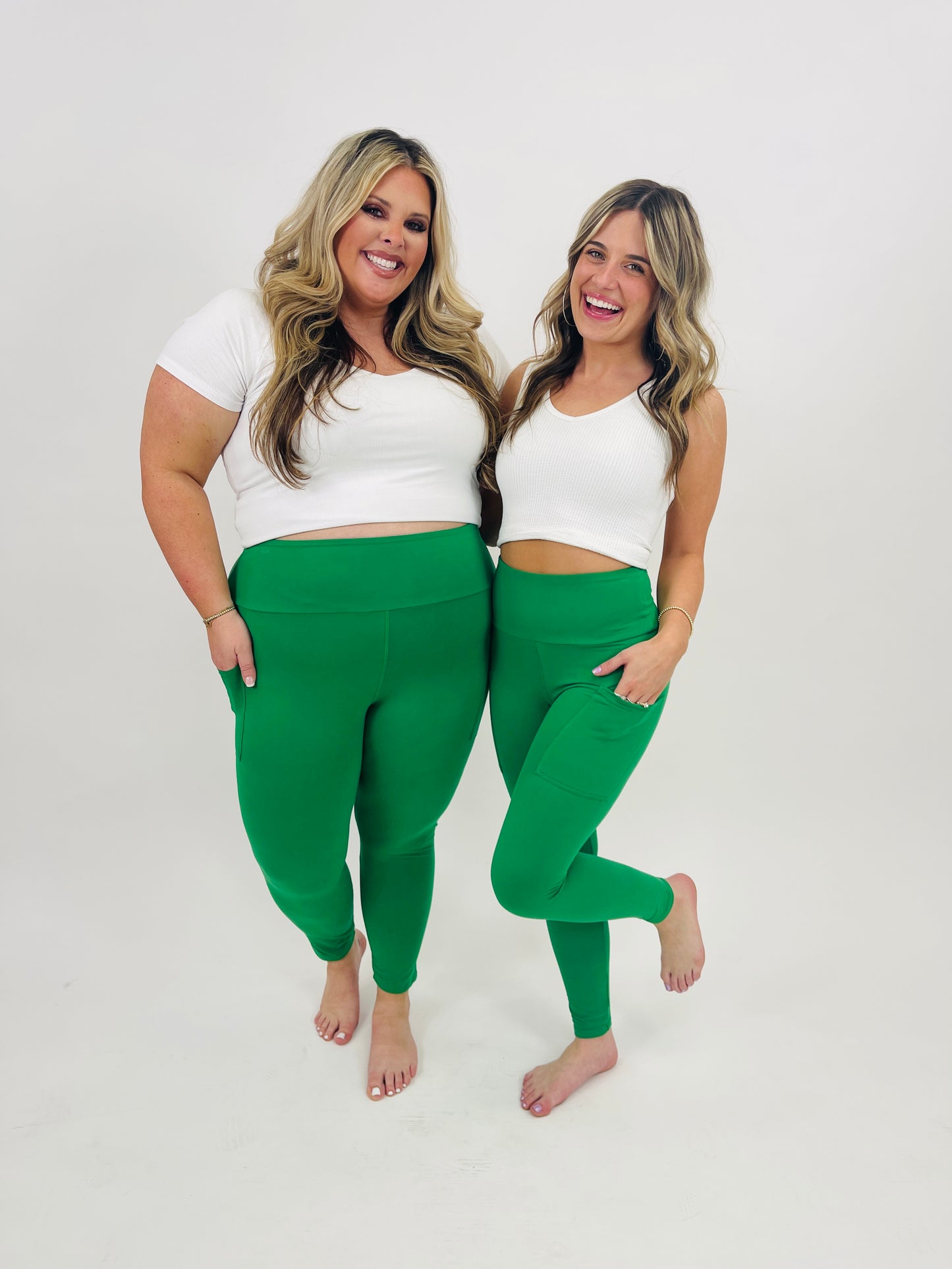 Tummy Control Custom MOCO Leggings In Kelly Green