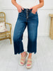 Judy Blue On The Fly Cropped Wide Leg Jeans