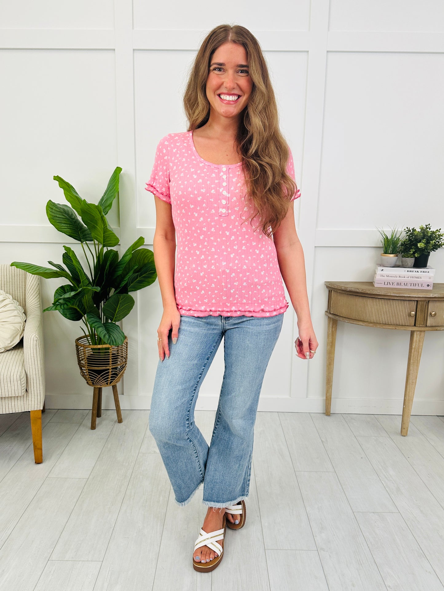 Soft Hearted Top In Pink