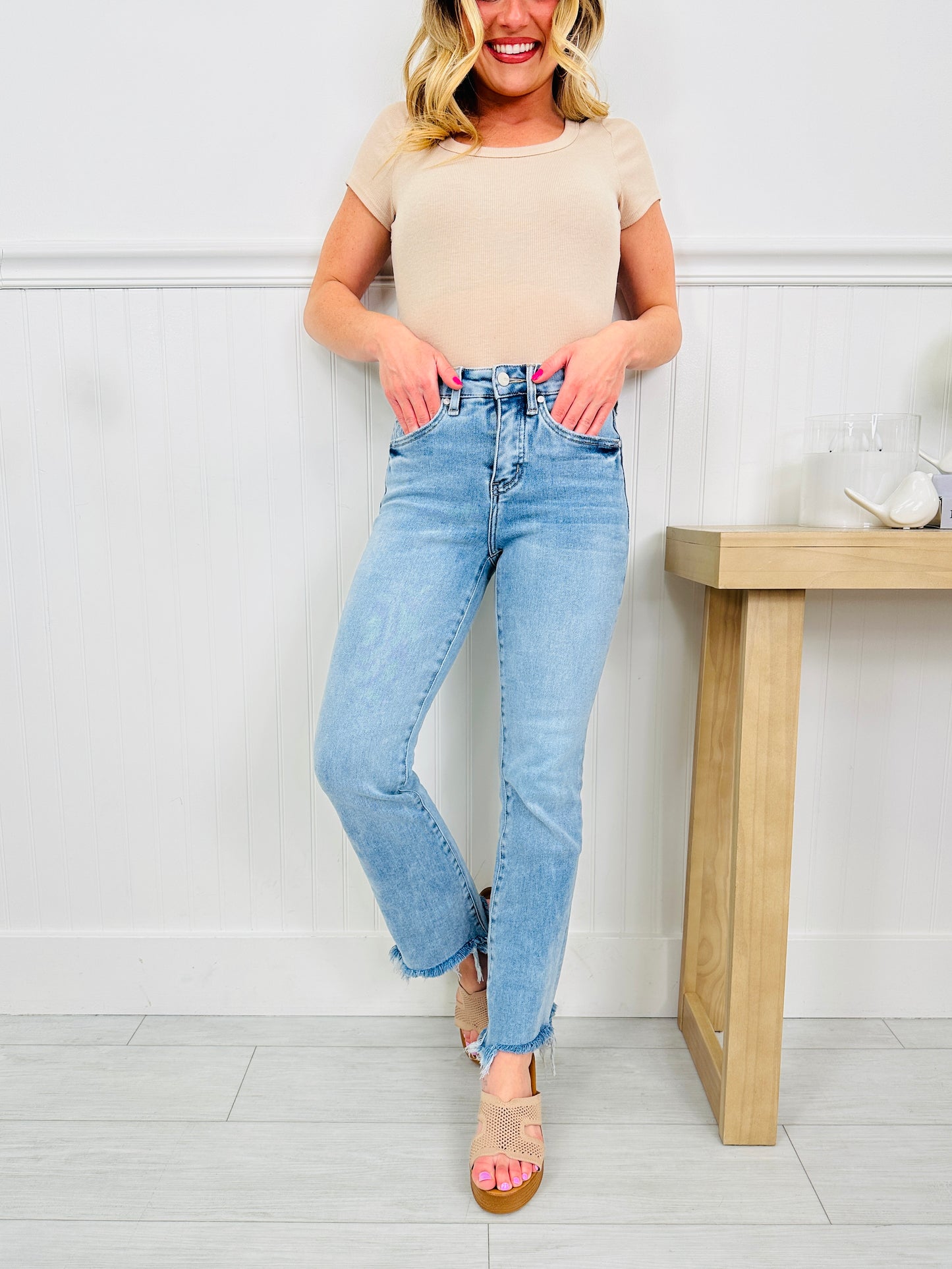 Bring The Flare Tummy Control Kick Flare Jeans