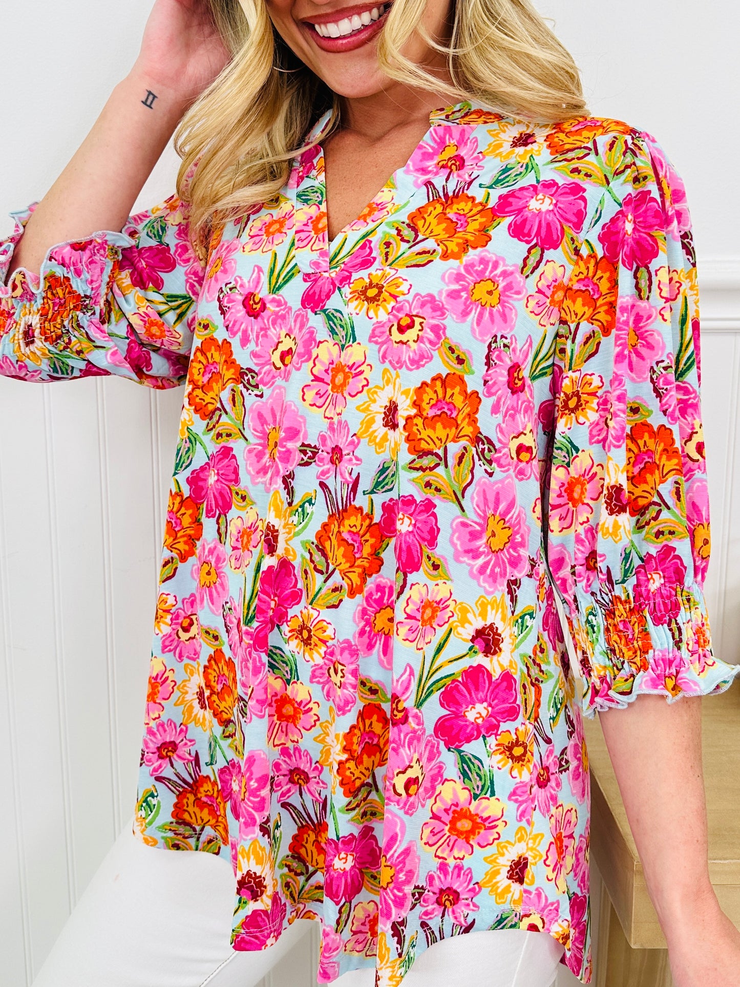 Step Into Spring Top in Savannah Print