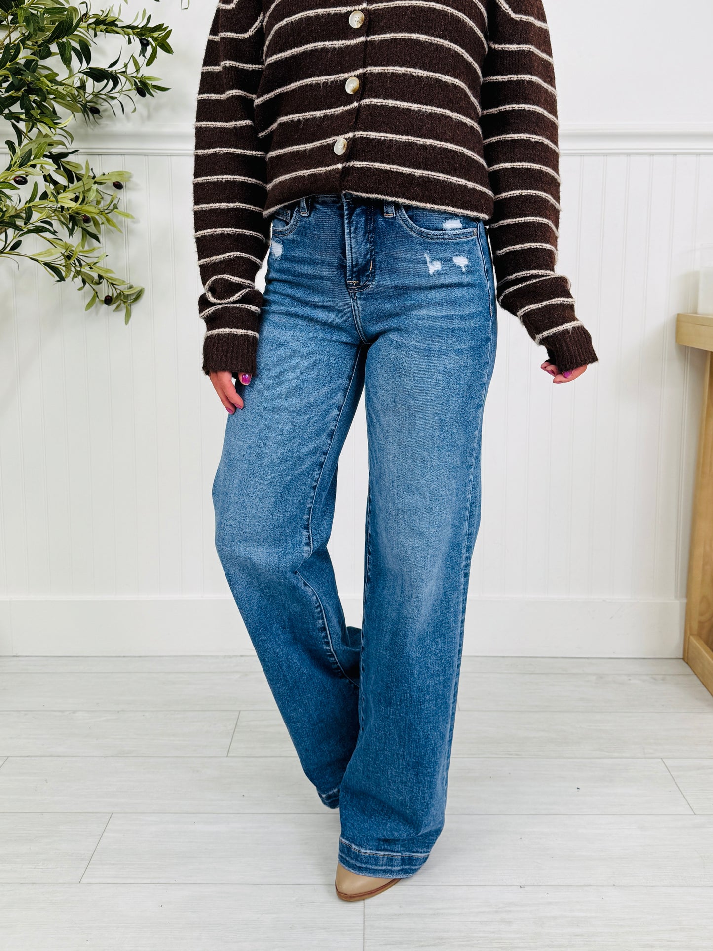 Fall Into Trend Wide Leg Tummy Control Trouser Jeans