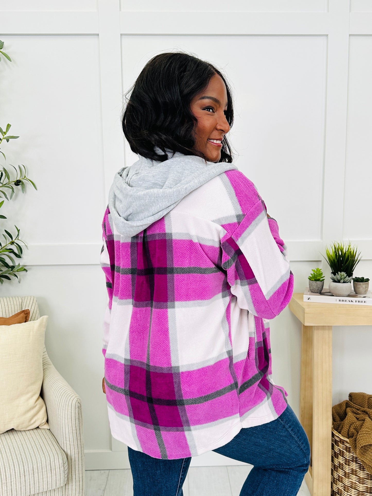 DOORBUSTER! Cabin Whisper Shacket in Lt Plum