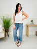 Off The Cuff Wide Leg Cuffed Tummy Control Cropped Jeans