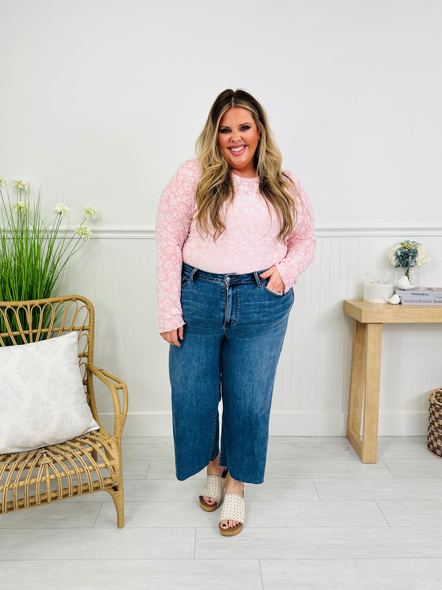 Judy Blue Fresh Start Wide Leg Cropped Jeans