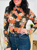 Nightfall Florals Top in Rust
