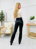 Judy Blue Faux the Record Tummy Control Faux Leather Bootcut Pants in Reg/Curvy