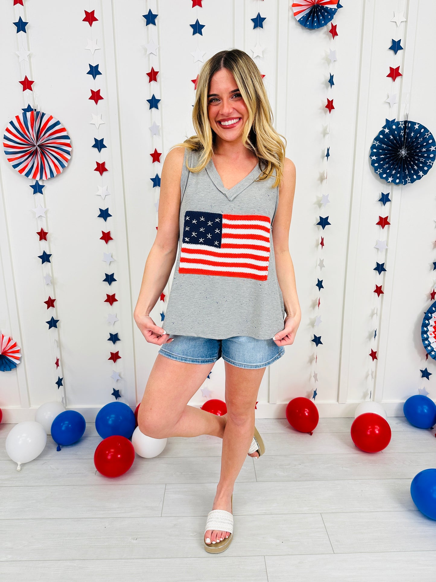 Star Spangled Days Tank Top In Multiple Colors