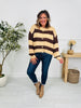 Soft Spot For Stripes Cardigan In Taupe