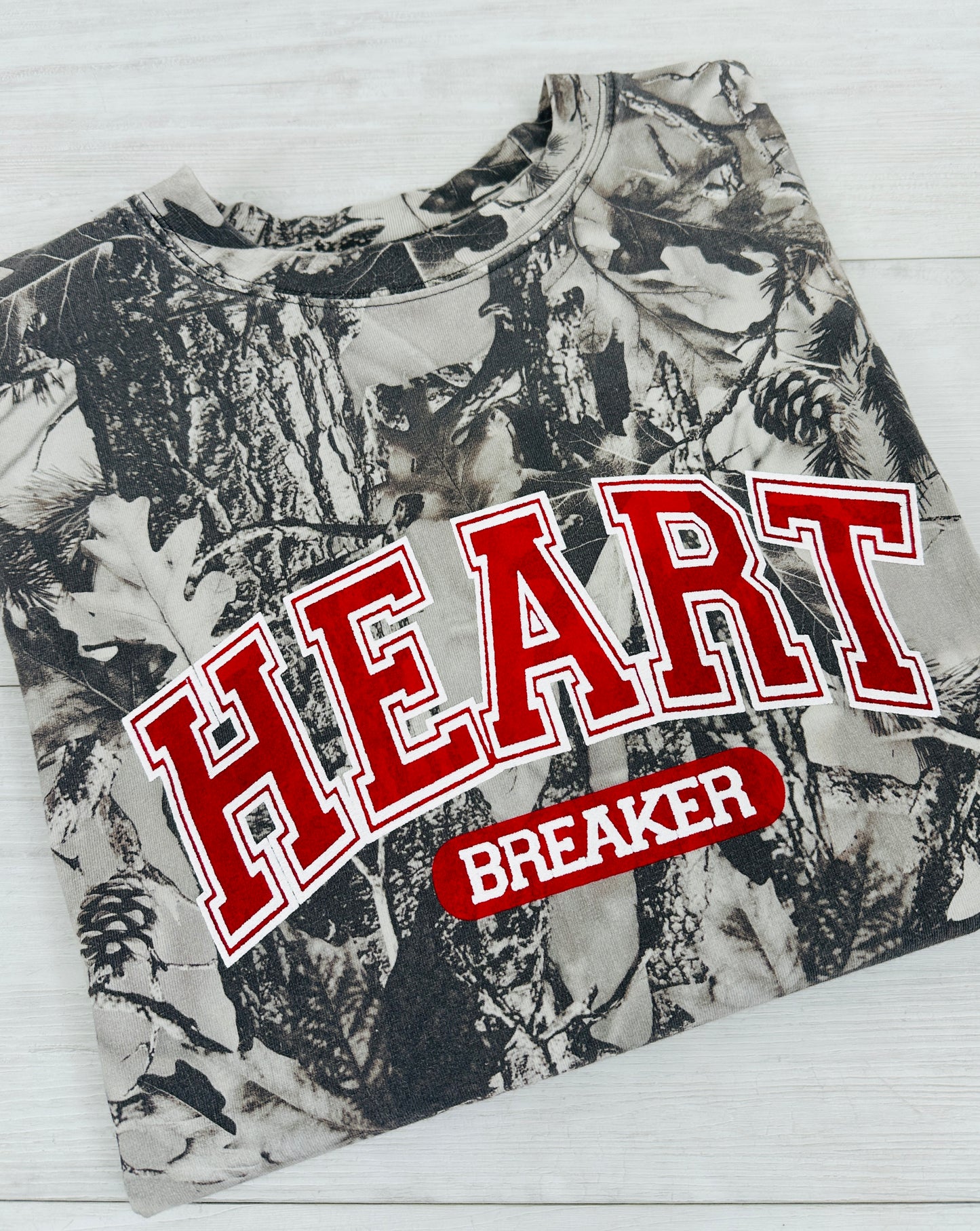 Heart Breaker Camo Graphic Tee