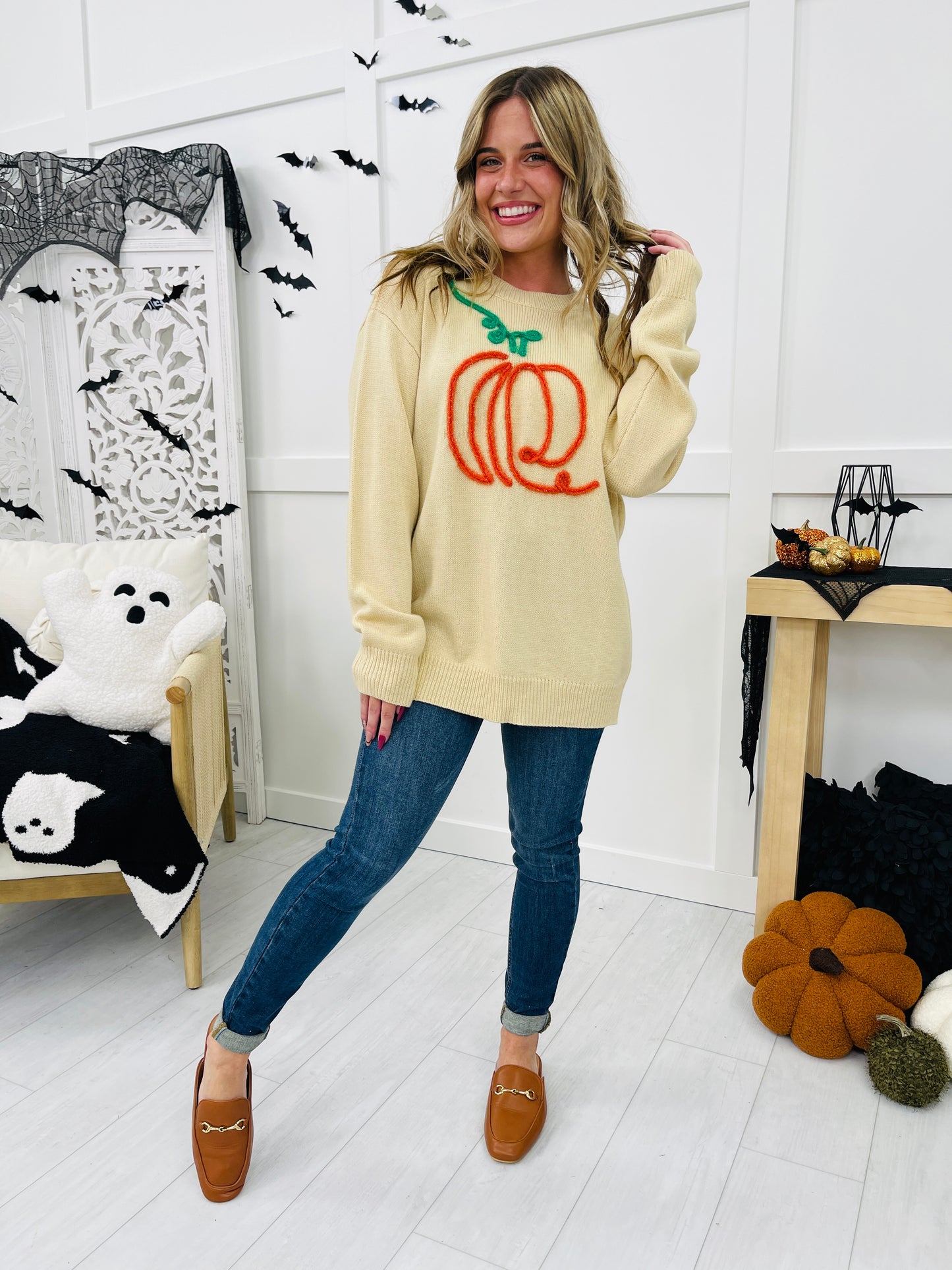 REG/CURVY Pumpkin Swirl Sweater