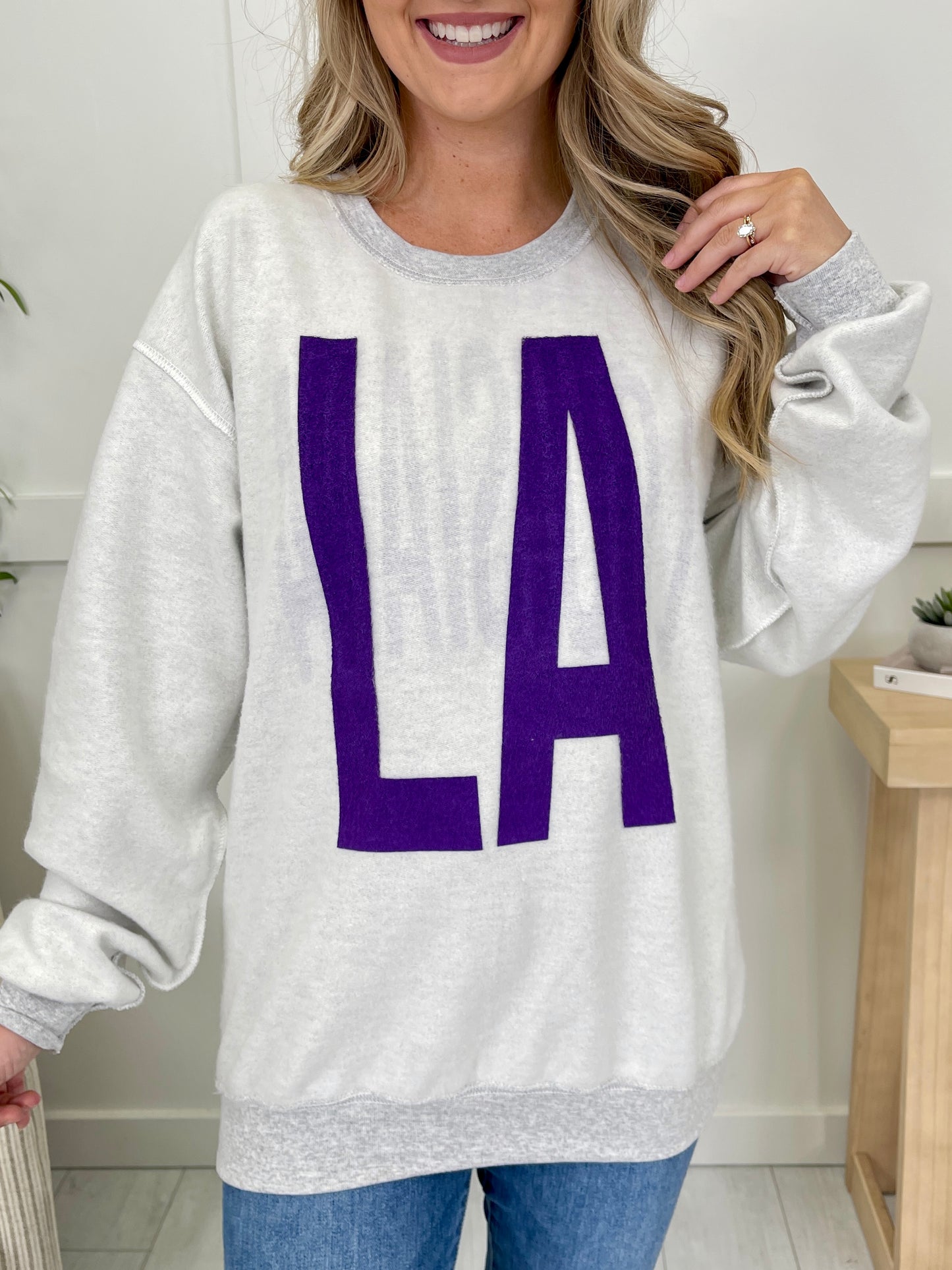 Louisiana Reversible LA Graphic Crewneck Sweatshirt