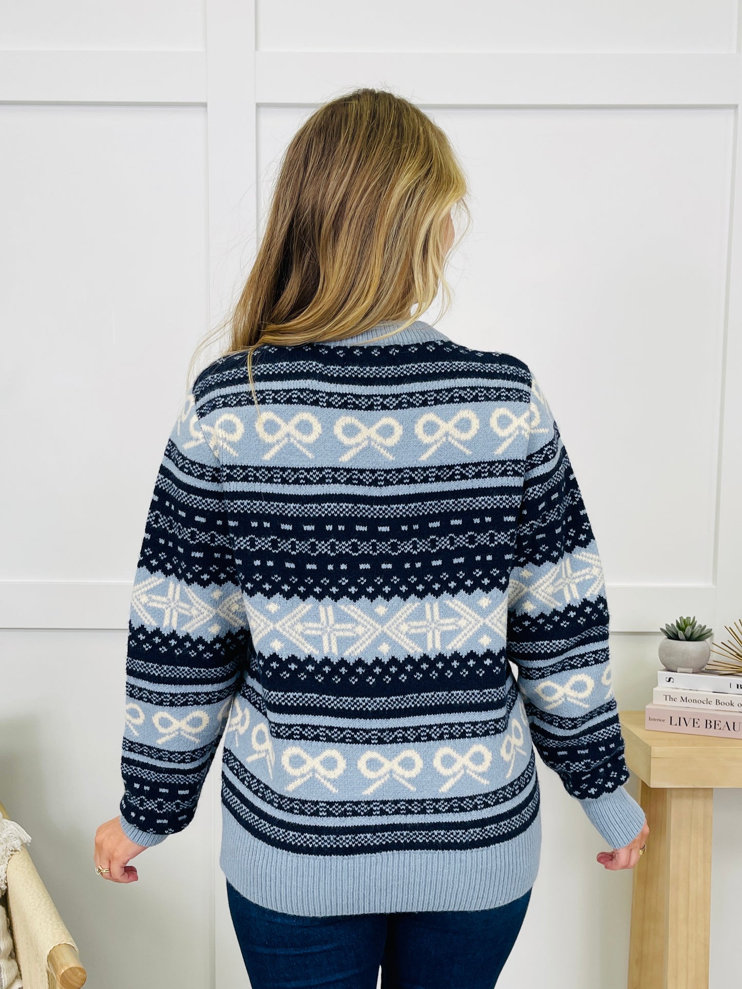 Hearts In The Static Sweater in Navy