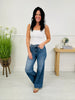 Tied Up in Style Tummy Control Wide Leg Jeans
