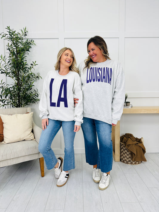 Louisiana Reversible LA Graphic Crewneck Sweatshirt