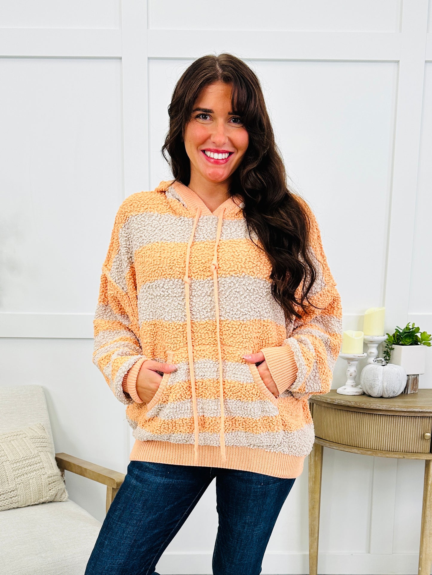 Cozy Crush Hoodie In Peach