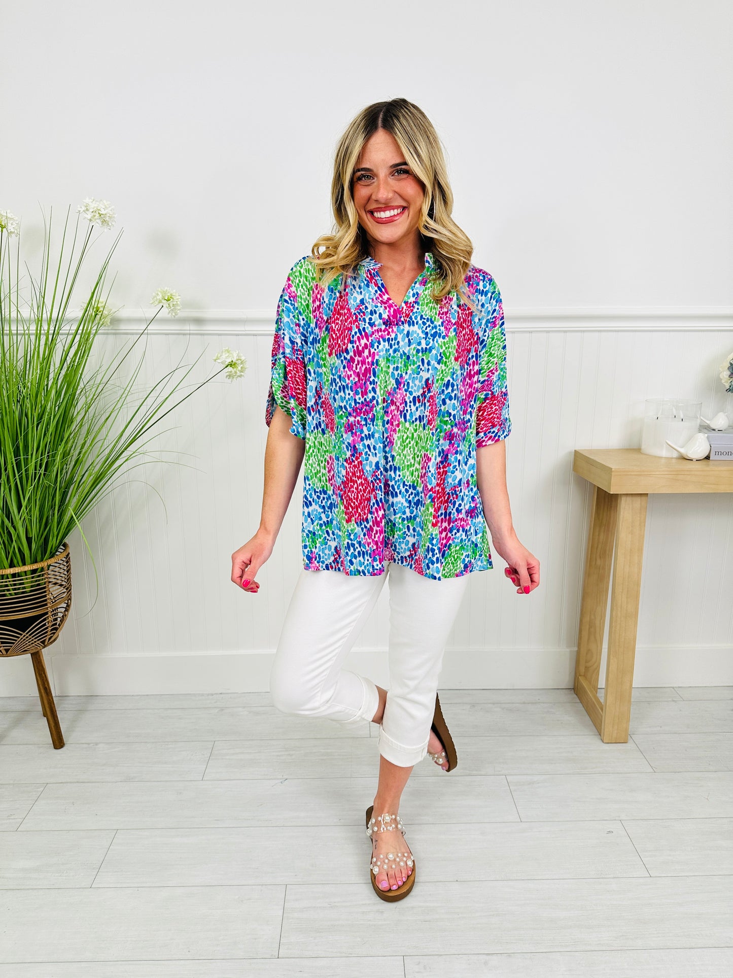 Radiate Sunshine Top in Sanibel Print