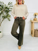 Olive On Repeat Tummy Control Straight Jeans