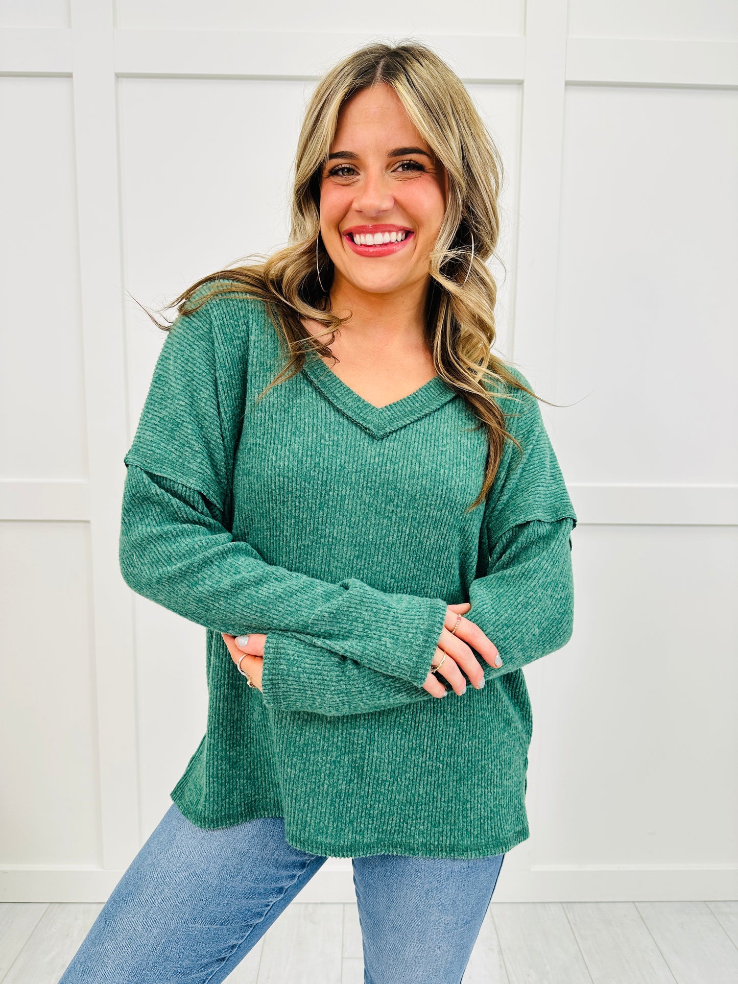 DOORBUSTER! REG/CURVY All Day Ease Top- Multiple Colors!