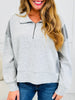 Half Zip Harmony Pullover In Grey
