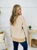 Cozy In Every Line Sweater in Taupe/White