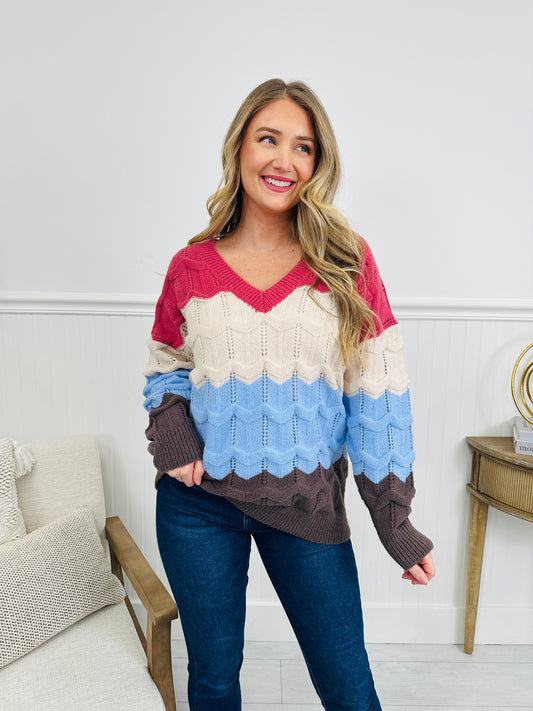 Color Cascade Sweater