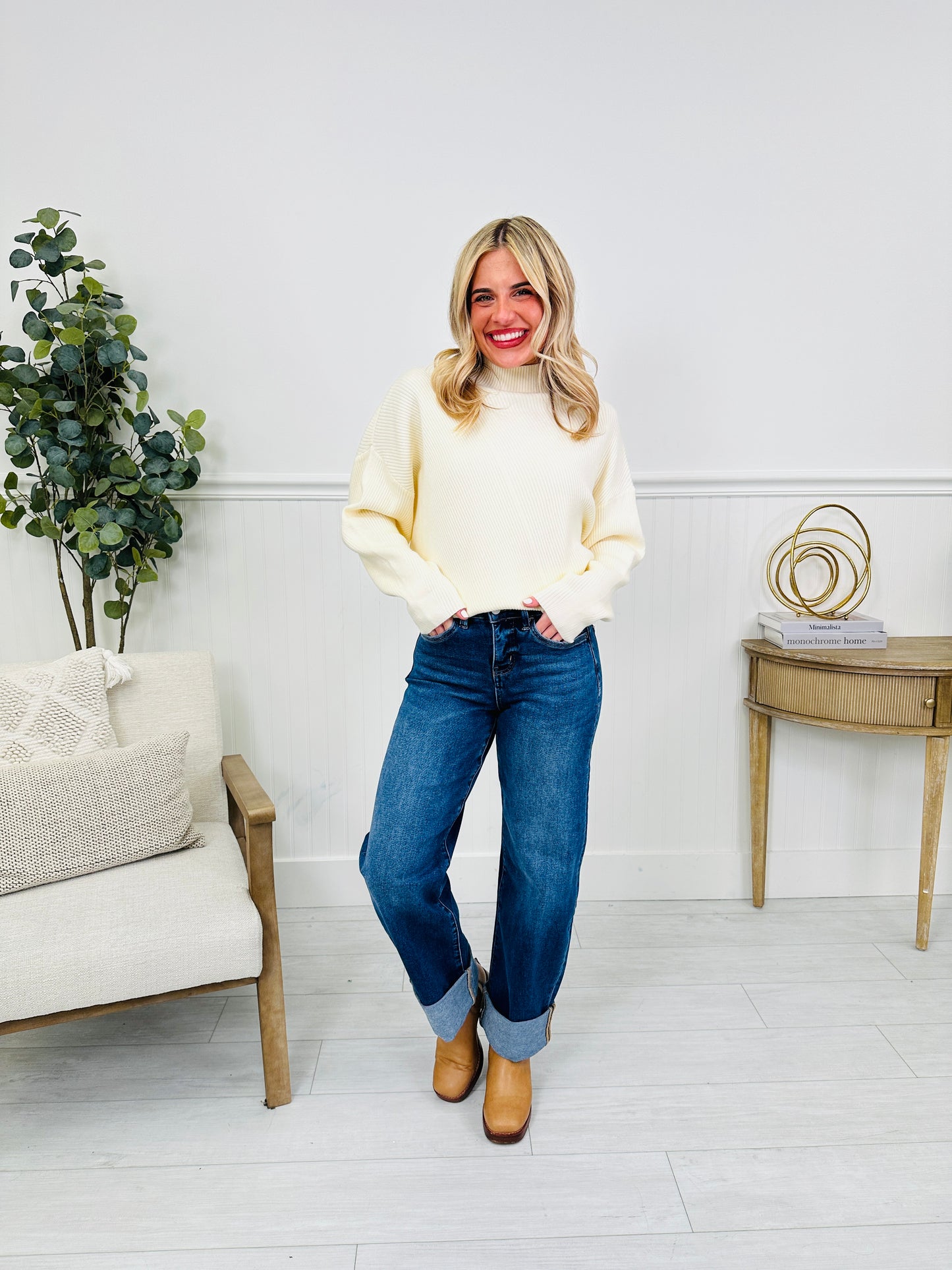 Basic But Better Slim Barrel Tummy Control Jeans