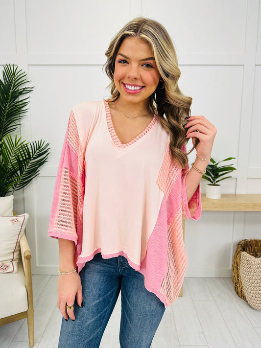Airy Elegance Top In Peach Blush