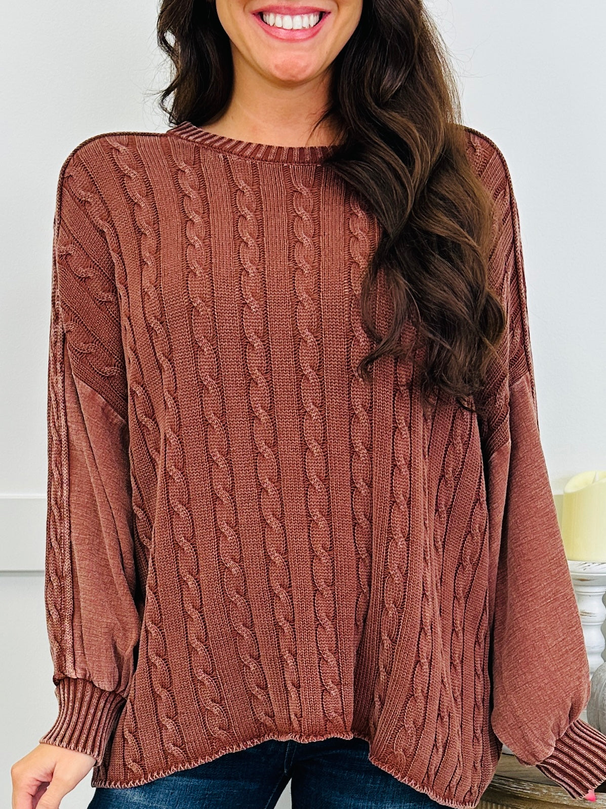 Cocoa Cozy Cable Sweater