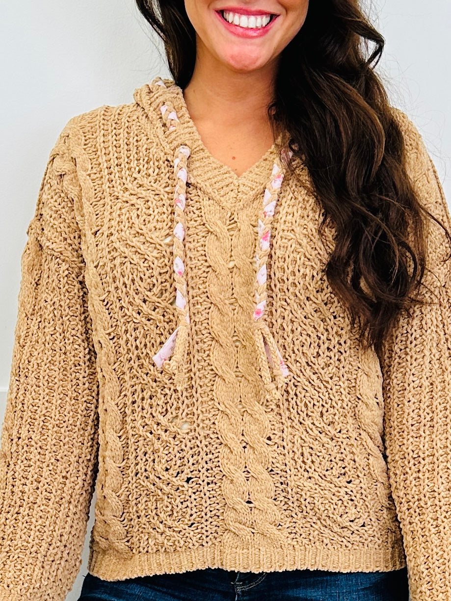 Fireside Cabernet Pullover Sweater In Caramel