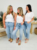 Along For The Ride Wide Leg Cropped Jeans With Tummy Control